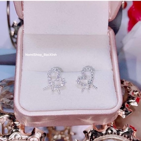 Bông tai bạc ta thời trang, ngôi sao và trái tim đính đá lấp lánh Mainomi Shop Bạc Xinh