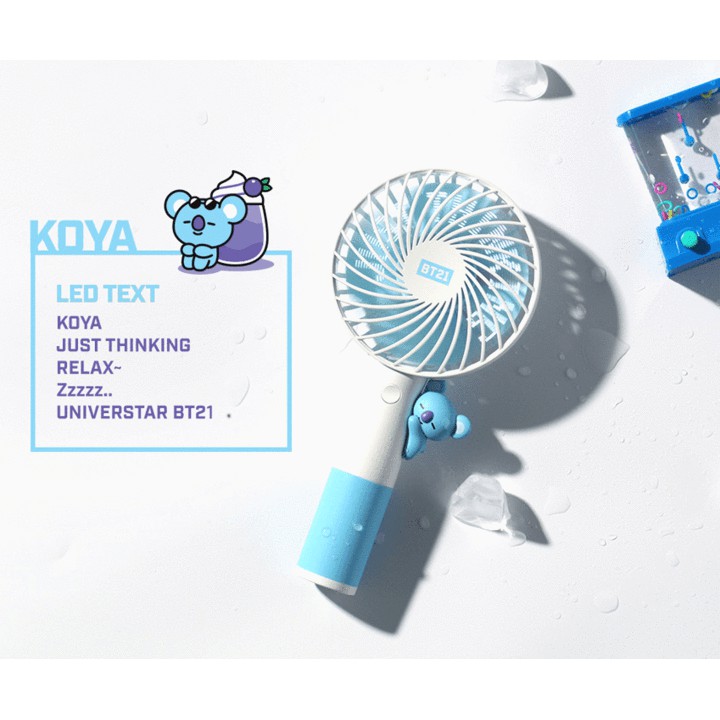 QUẠT CẦM TAY CÓ ĐÈN LED BT21 x ROYCHE LED | BigBuy360 - bigbuy360.vn