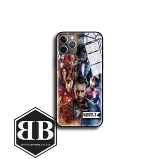 Ốp lưng kính cường lực marvel cho iphone 11 / 11 Pro / 11 Pro Max