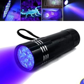 Đèn pin mini tia cực tím UV 9 LED