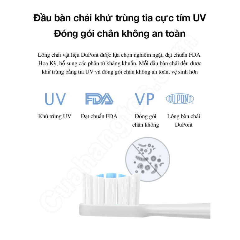 Bàn chải điện Xiaomi Mijia T300 - Bàn chải đánh răng pin sạc kháng nước ipx7 bảo vệ nướu