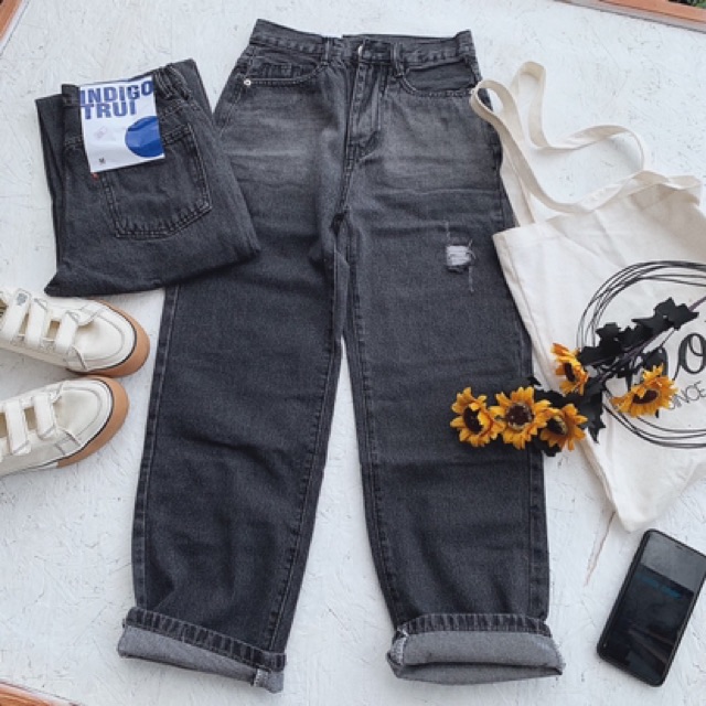 QUẦN JEAN XÁM KHÓI RÁCH CÁ TÍNH
