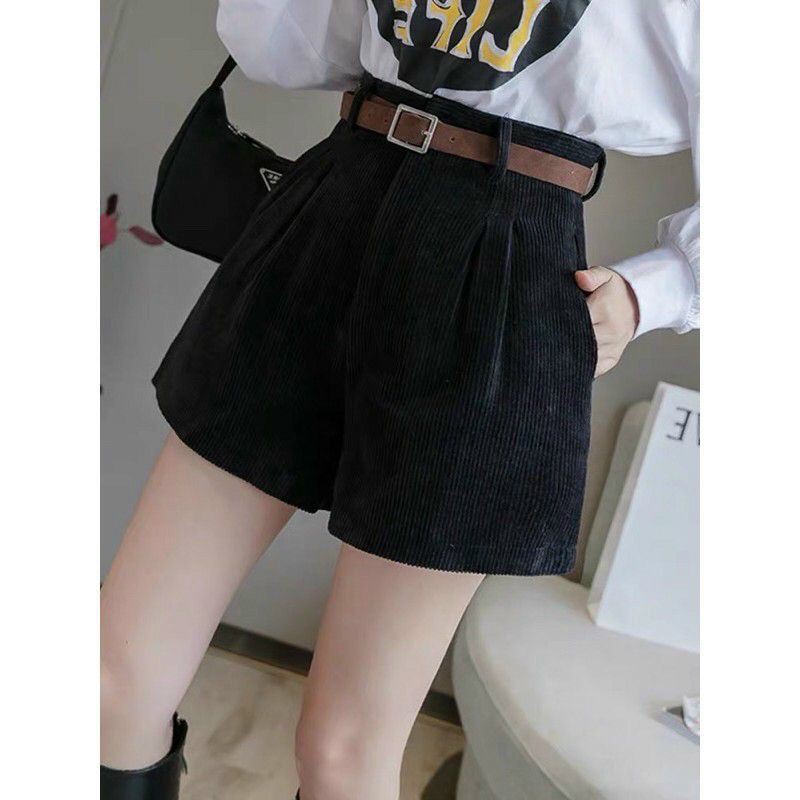(Gia sỉ)Quần short Nhung có kèm belt