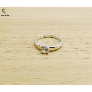 Nhẫn bạc 925  - Mặt trơn đá 5li RS104
