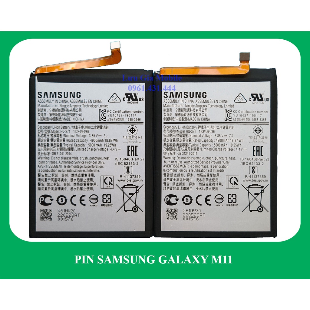 Pin Samsung Galaxy M11 zin hãng - Zin Nhập Khẩu