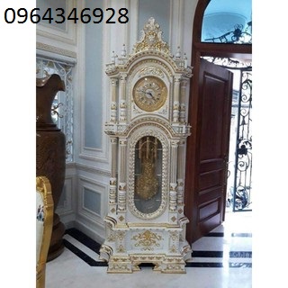 đồng hồ gỗ hương kích thước cao 2m 30 rộng 90 cm sâu 40 cm.