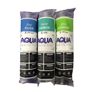 Bộ 3 lõi lọc thô aqua 1,2,3 dùng cho tất cả máy lọc nước ro