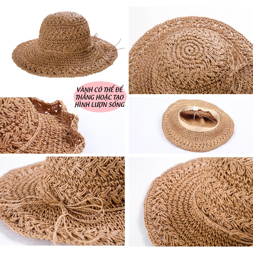 Nón Cói Đan Hoa Văn Cách Điệu Mũi Tên Dây Nơ P1308