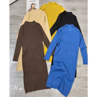 Váy len ôm body cổ 3 phân hàng QCL1