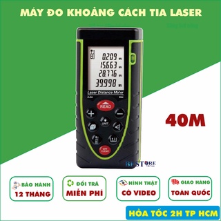 Máy Đo Khoảng Cách Từ Xa Bằng Tia Laser 40m, Thước Đo Laze 40m, Đo Chính Xác Tuyệt Đối, Tiện Dụng