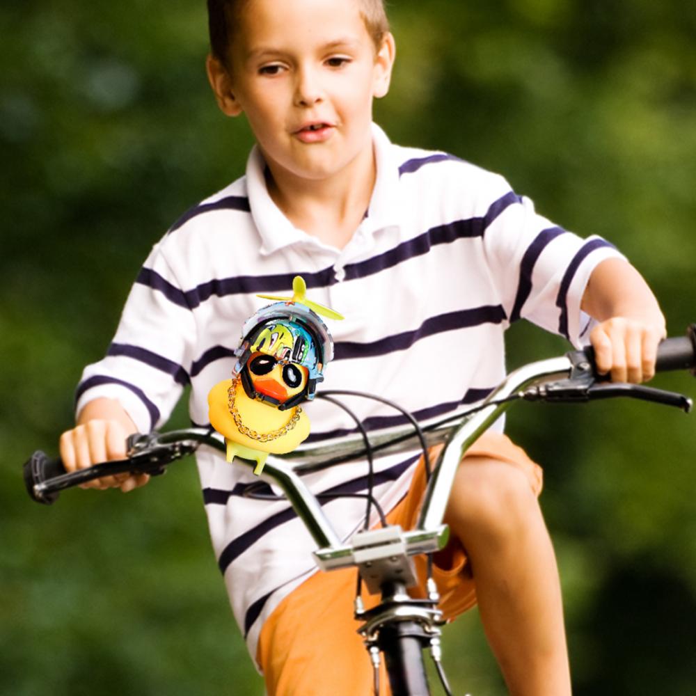 Đồ Chơi Vịt Vàng 3 Cánh Bằng Silicone Trang Trí Xe Đạp/Xe Mô Tô R2T3