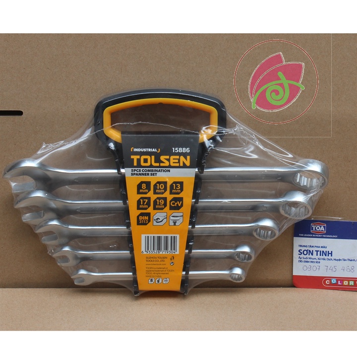 Bộ cờ lê chìa khóa vòng miệng 5 cái Tolsen 15886