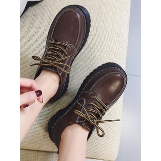 Giày oxford buộc dây da lì