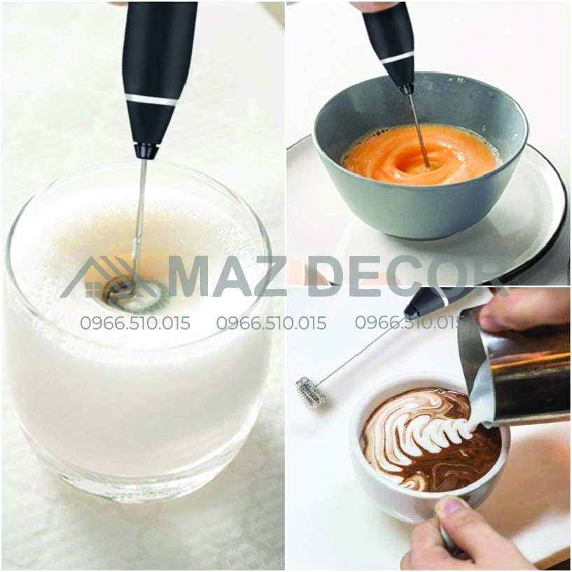 SALE GIÁ SỈ TẠI XƯỞNG Máy tạo bọt cafe đánh trứng mini 2 trong 1 cầm tay dùng pin sạc USB 3 cấp độ cao cấp
