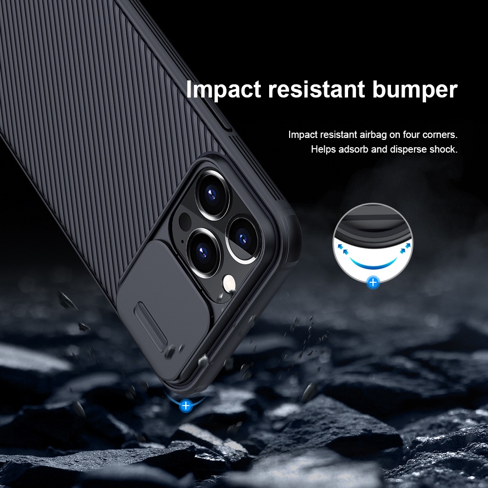 Nilkin CamShield Pro Case cho iPhone 13 Pro Max/13 Pro/13 Mini Case TPU+PC Shock Proof với Camera Slip Cover Privacy Protection