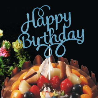 Set 4 Que Chữ Happy birthday Cắm Trang Trí Bánh Kem