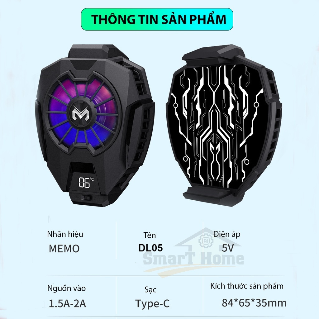 Quạt Tản Nhiệt Điện Thoại DL05 - DL06 , Tản Nhiệt Điện Thoại Sò Lạnh MEMO Làm Lạnh Nhanh Bảo Vệ Mạch Điện Thoại