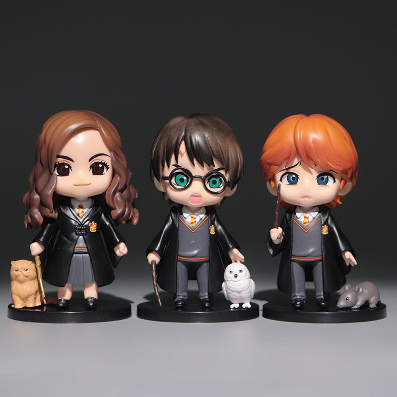 ĐỒ CHƠI  Bộ sưu tập Mô hình để bàn 6 nhân vật Harry Potter phong cách Chibi siêu đáng yêu, cử động được khớp tay