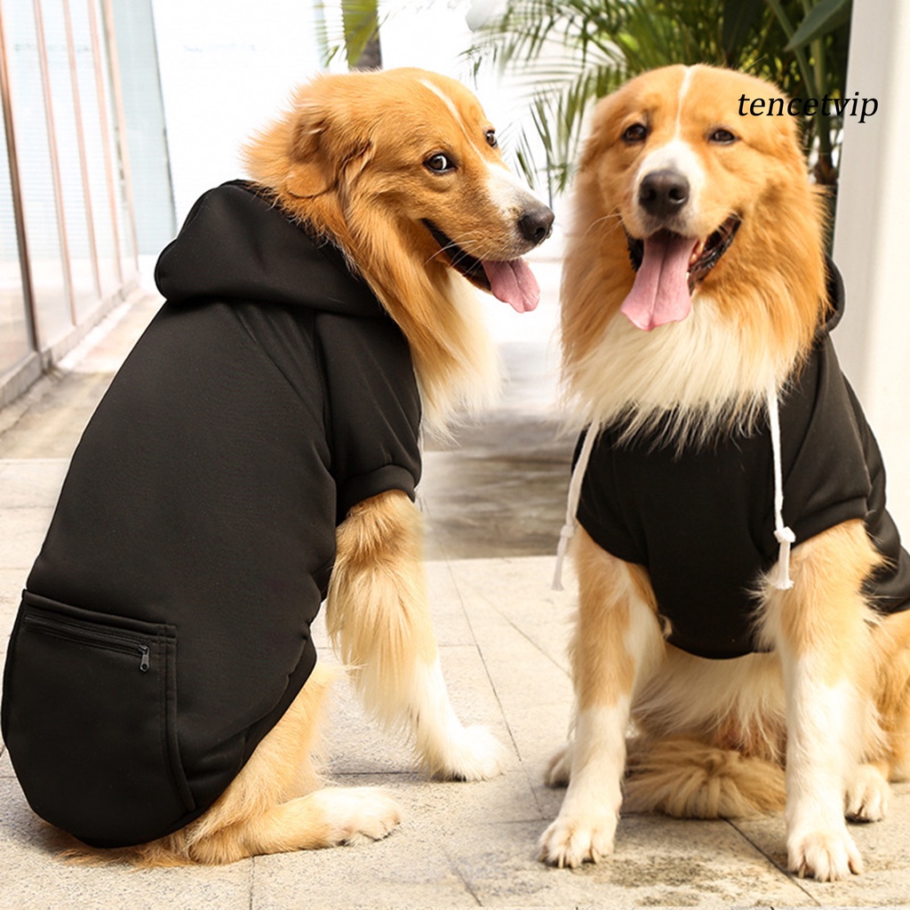 Áo hoodie giữ ấm thoải mái có dây rút tiện lợi dễ thương cho chó lớn