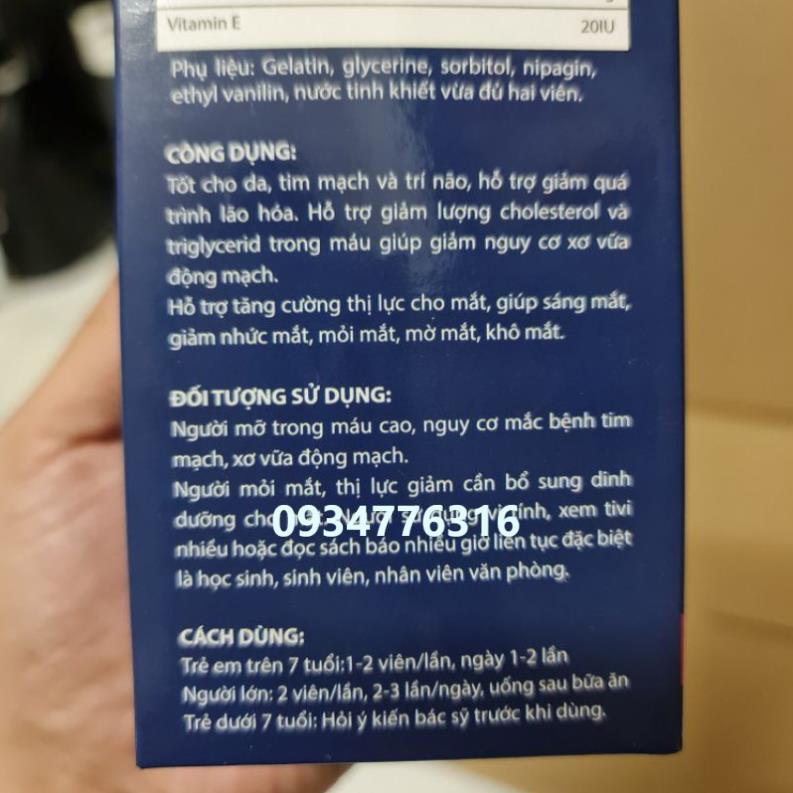 ✅ Viên Dầu Cá OMEGA 369 -  Tăng Cường Trí Não,Làm Giảm Mỏi Mắt, Khô Mắt-Hộp 100 viên
