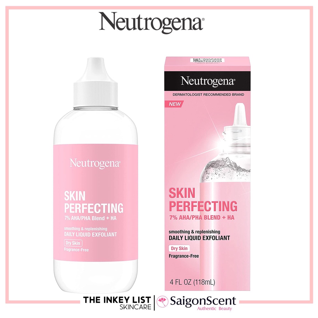 Dung dịch tẩy tế bào chết Neutrogena Skin Perfecting Soothing &amp; Replenishing Daily Liquid Exfoliant Dry Skin ( 118mL )