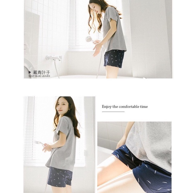Quần đùi quần short nữ thun cotton mặc ngủ , mặc nhà, đi biển năng động hàng VNXK No.100360