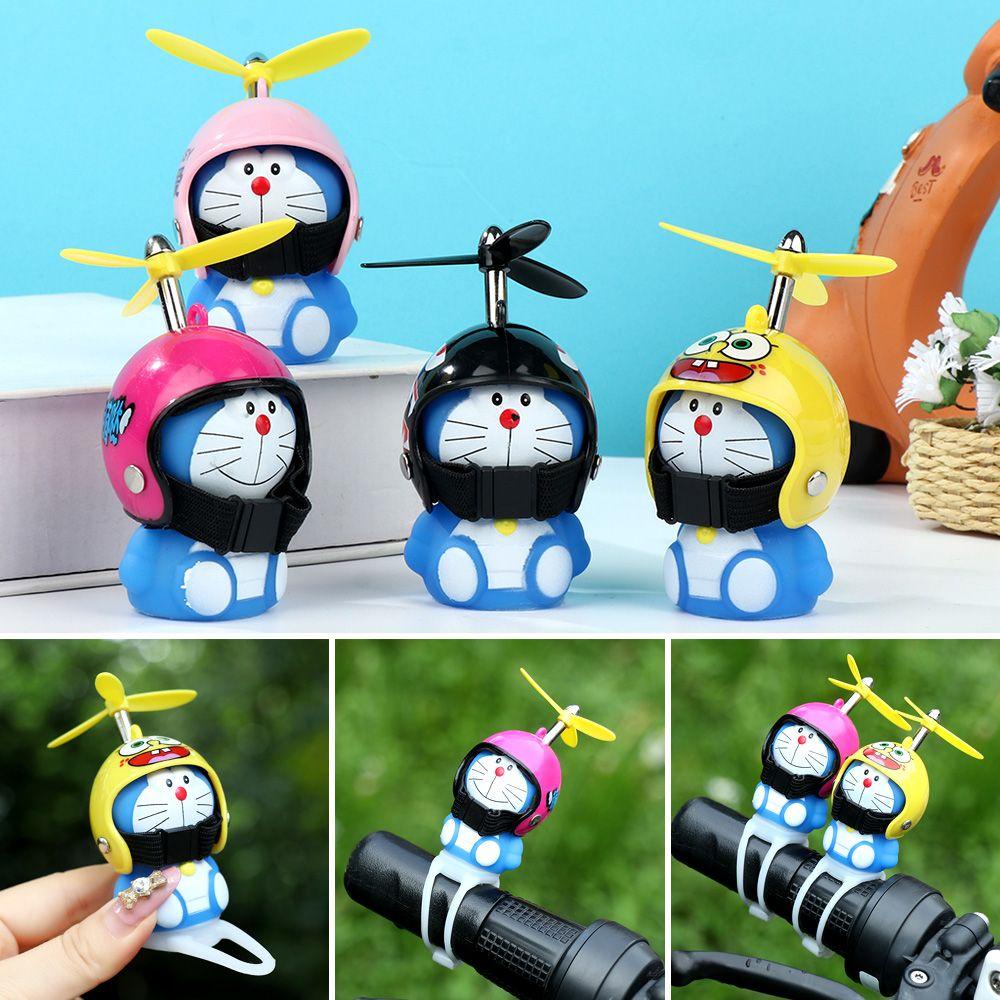 Phụ Kiện Đèn Gắn Mũ Bảo Hiểm Hình Doraemon Bằng Tre Chuyên Dùng Cho Xe Máy