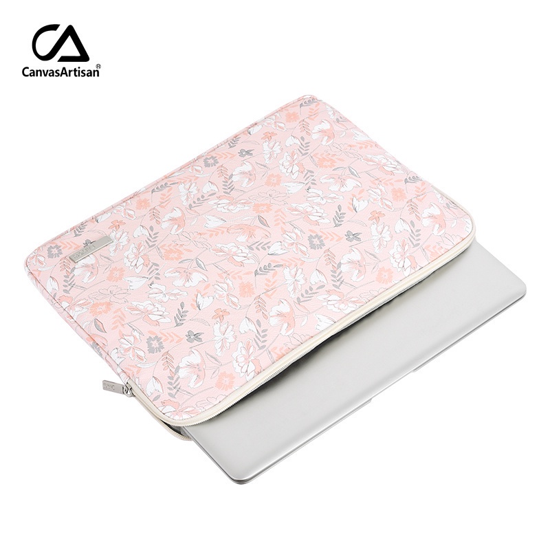 CanvasArtisan Bao Da Máy Tính Bảng Chất Liệu Chống Thấm Nước Họa Tiết Hoa Màu Hồng Cho Surface Air Pro 11 / 12 / 13 / 14 / 15 inch