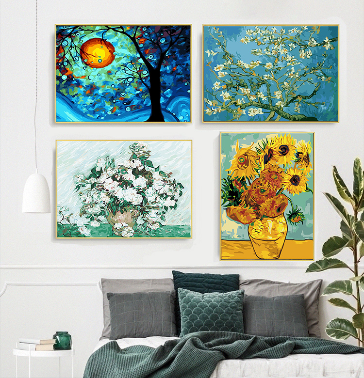 Bộ Tranh Sơn Dầu Trang Trí Tự Làm Hình Bức Tranh Van Gogh Xzfg01