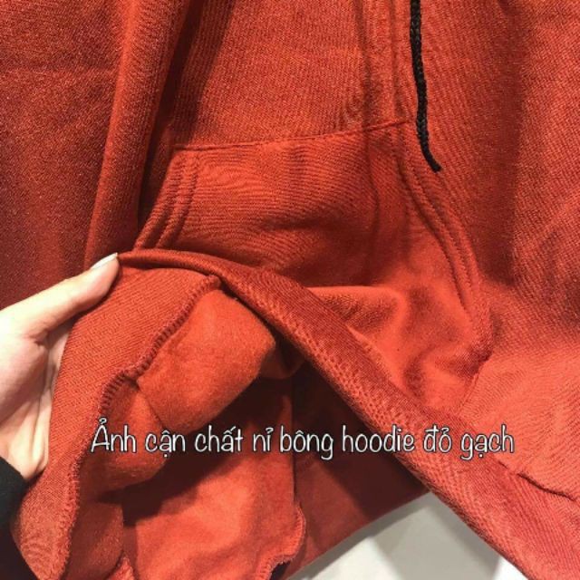 Áo Hoodie Trơn Màu Cam Đất - Hoodie Dark Orange Basic