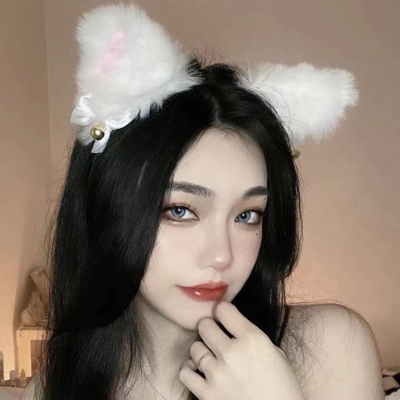 Cài tóc kiểu tai mèo hoạt hình có chuông