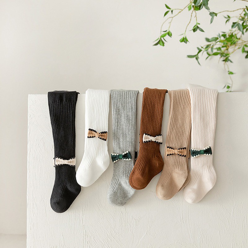 Bộ Đồ Lót Liền Thân Đính Nơ Thời Trang Thu Đông Dành Cho Bé Gái