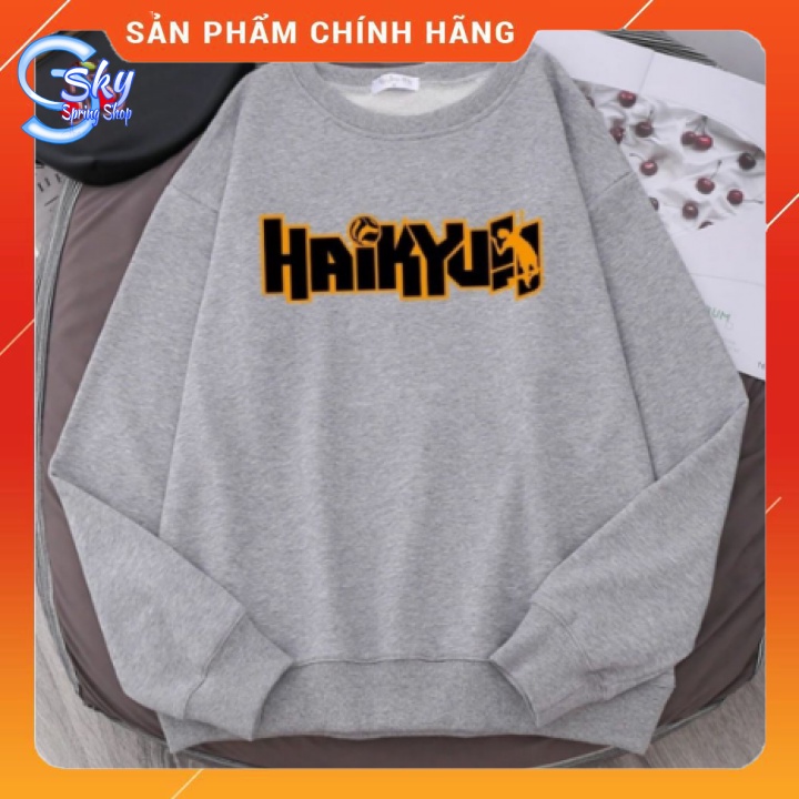 ÁO SWEATER UNISEX NAM NỮ  FORM RỘNG, CHẤT NỈ BÔNG DÀY DẶN CAO CẤP in HAIKYUN