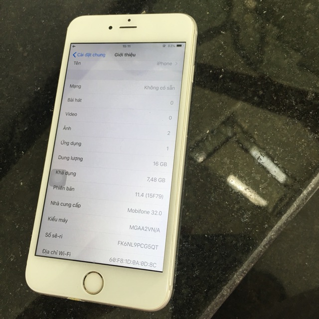 Điện thoại iphone 6plus silver 16gb zin VN. (TẶNG BÓP VÍ THỜI TRANG ) | BigBuy360 - bigbuy360.vn