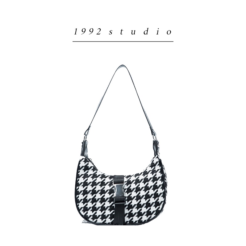 Túi xách nữ đeo vai/ 1992 s t u d i o/  MANIA BAG/ túi xách nữ đeo chéo/ họa tiết houndstooth