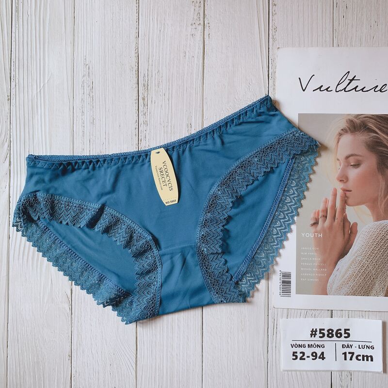 Quần lót nữ su lạnh phối ren kháng khuẩn nhiều màu combo 10 cái | BigBuy360 - bigbuy360.vn