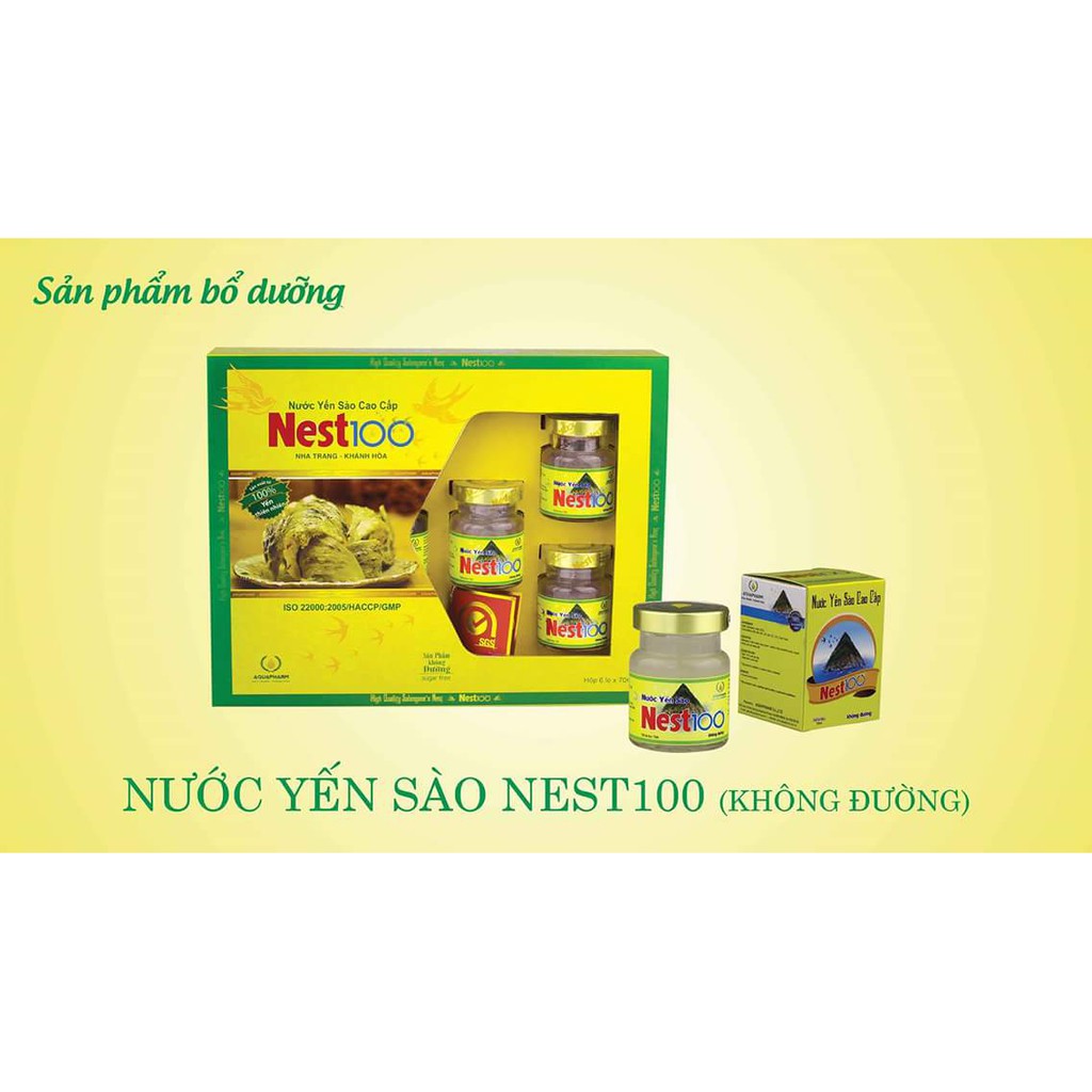 NƯỚC YẾN SÀO NEST 100 KHÔNG ĐƯỜNG CHO NGƯỜI ĂN KIÊNG VÀ TIỂU ĐƯỜNG 70ML (VIỆT NAM