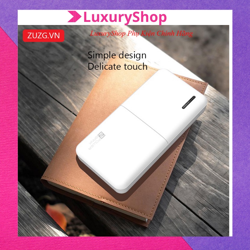 Pin dự phòng 10000mah, cục sạc dự phòng giá rẻ ZUZG MP-J01 bảo hành 6 tháng SDP01