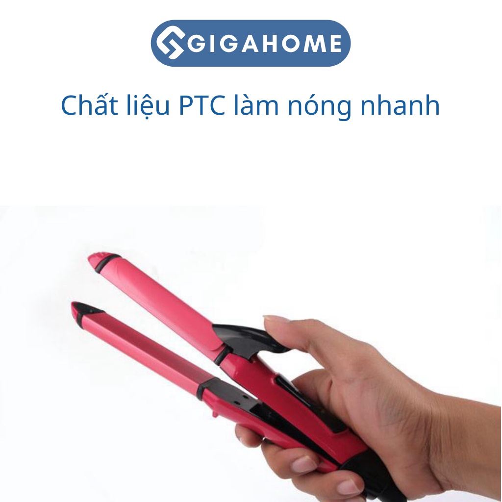 Máy làm tóc 2in1 GIGAHOME Máy uốn duỗi tóc Nova hiện nhiệ độ cao cấp làm xoăn tóc tại nhà 2382