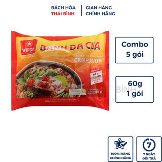 5 gói Bánh Đa Cua ăn liền Vifon Gói 60g