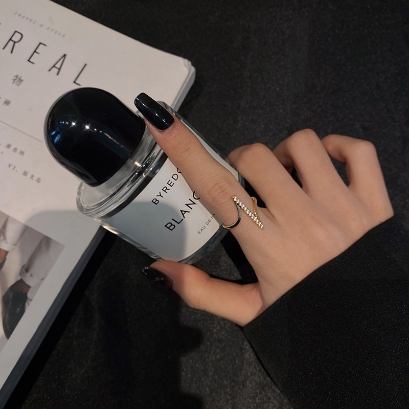 Nhẫn Nữ Kim Loại Tạo Hình Chữ Z Đính Đá Thời Trang Phong Cách Hàn Quốc