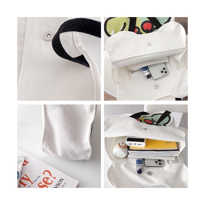 Túi đeo vai hình gấu siêu cute (vừa a4, hình thật)