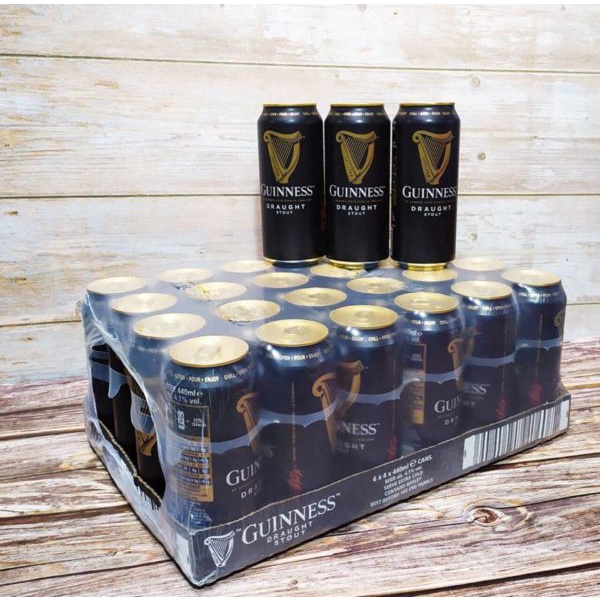 Lốc 4 Lon Bia Guinness Draught Stout 4,2% Ireland
