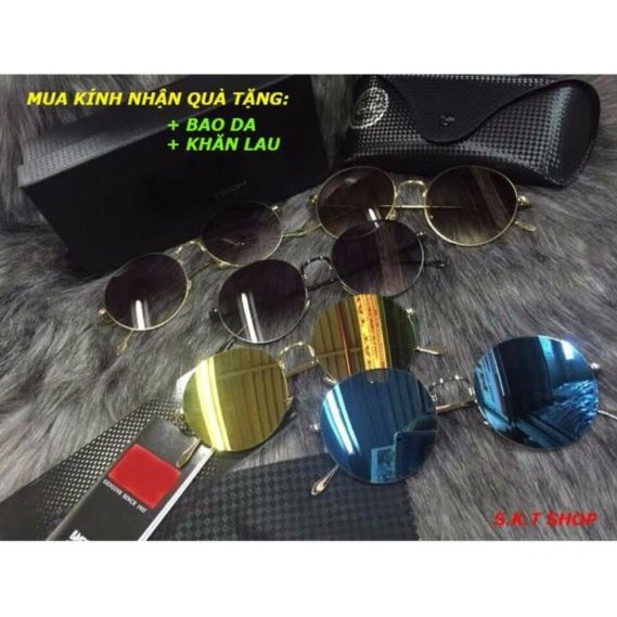 Kính mát nam nữ tráng gương hot nhất (màu vàng)