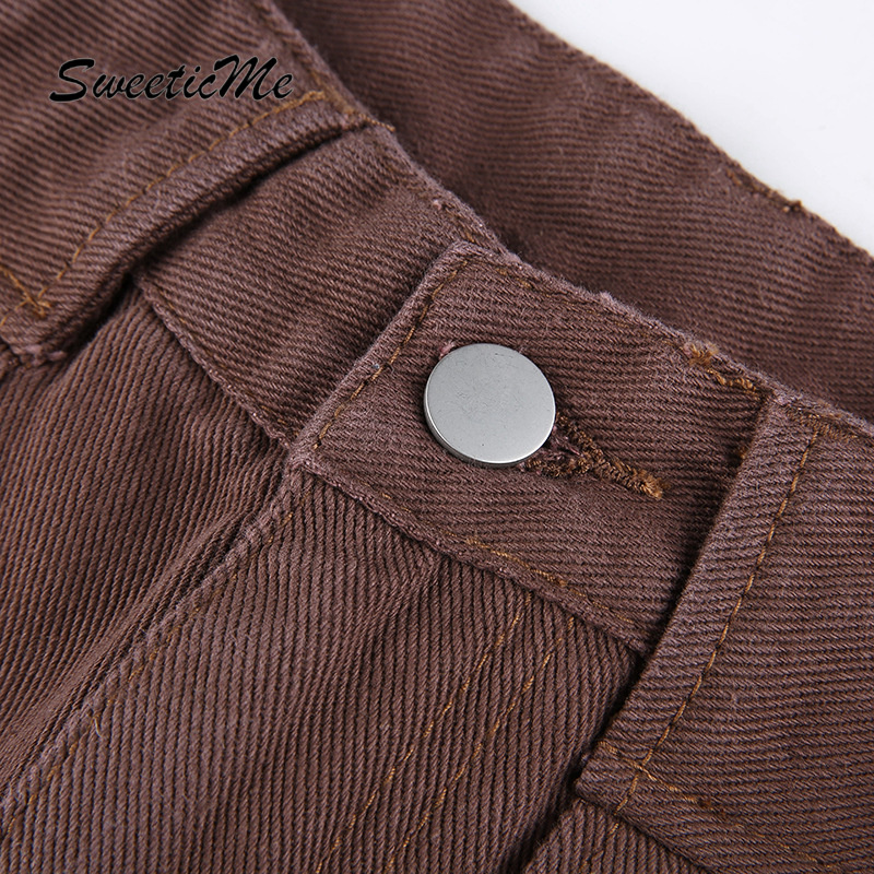 Quần Jean Ống Rộng Trơn Màu Phối Túi Xinh Xắn Dành Cho Nữ 2021 | BigBuy360 - bigbuy360.vn