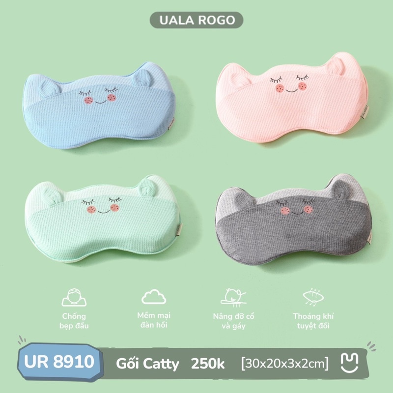 Gối Ualarogo Catty - Hỗ trợ chống bẹt đầu cho bé