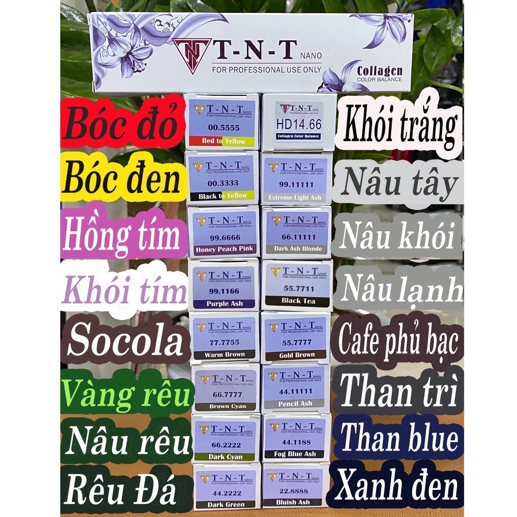 Thuốc Nhuộm Tóc Tnt Plus [Freeship] Màu Nhuộm Chính Hãng, Dụng Cụ Làm Tóc, Combo Nhuộm Tóc