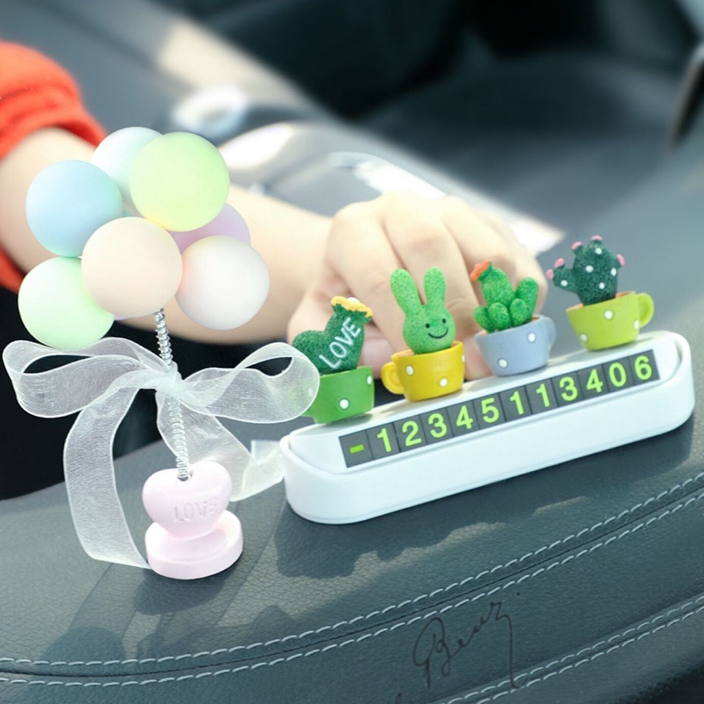 Thẻ Đánh Dấu Cột Mốc Hình Hoạt Hình Dễ Thương Cho Xe Hơi