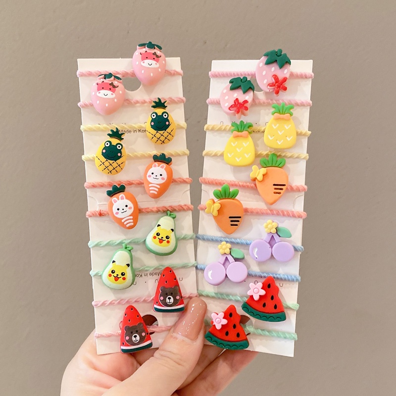 Dây Buộc Tóc Cao Su Họa Tiết Trái Cây Thời Trang Hàn Quốc Đáng Yêu Dành Cho Trẻ 2022