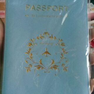 Combo 2 ví passport du lịch màu xanh